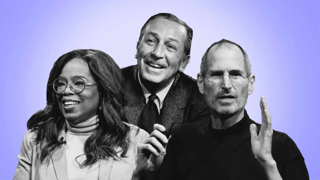 Steve Jobs em uma de suas apresentações, representando o hábito de realizadores.